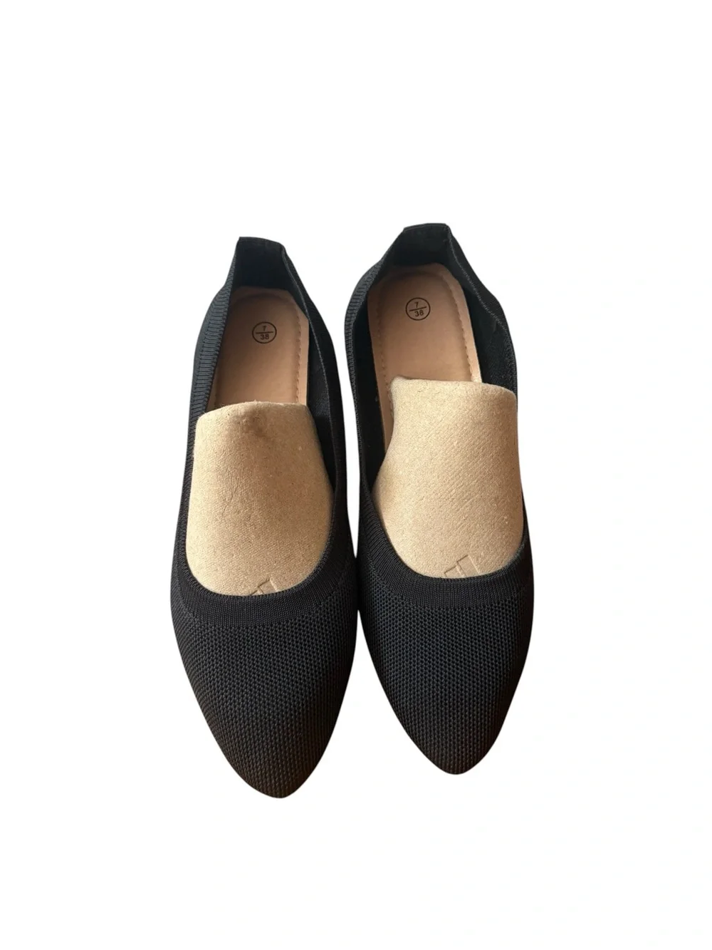 Classic Black Women's Ballet Flats. Size 7.